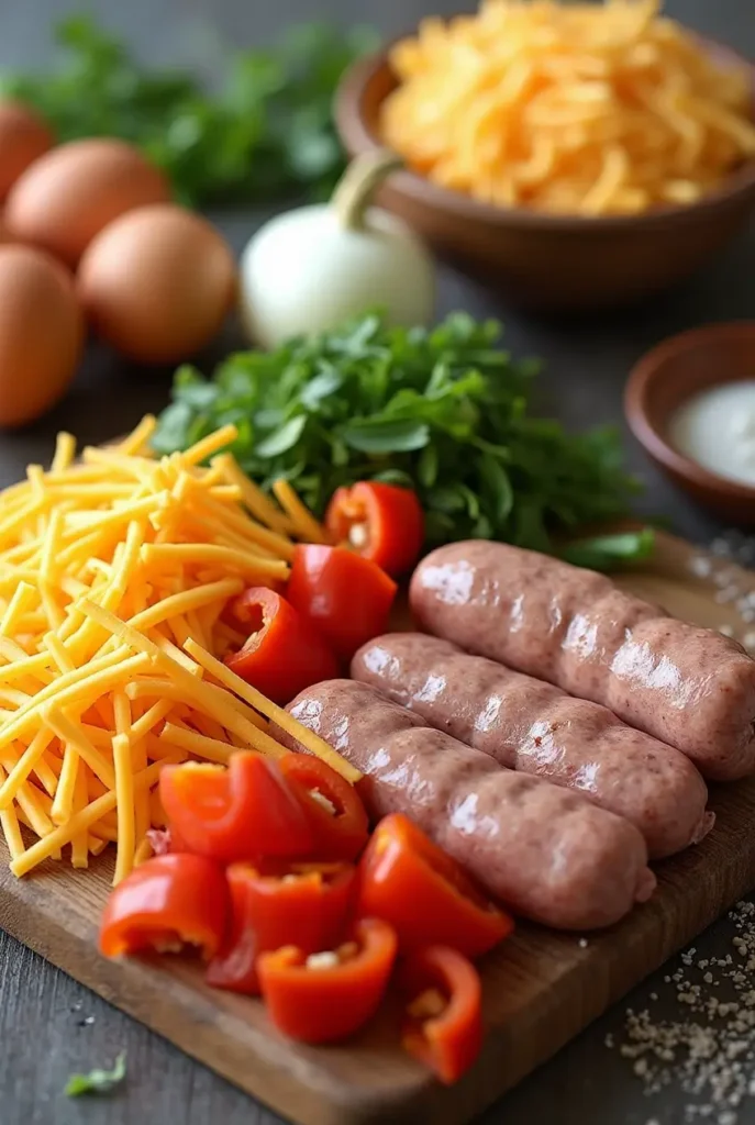 Homemade Egg Sausage and Cheese Breakfast recipe