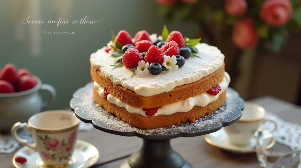 vintage heart cake