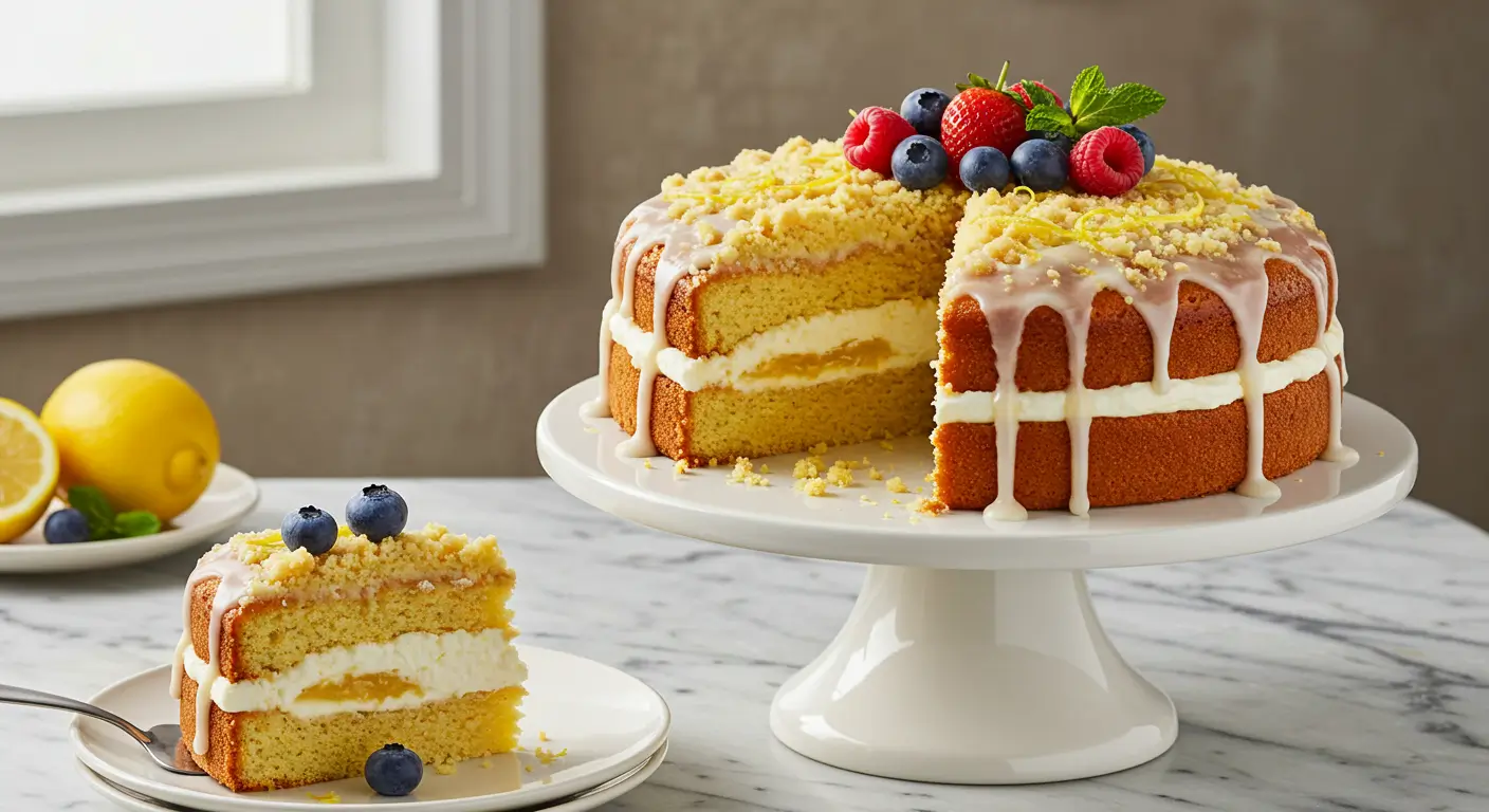 Italian Lemon Cream Cake Recipe