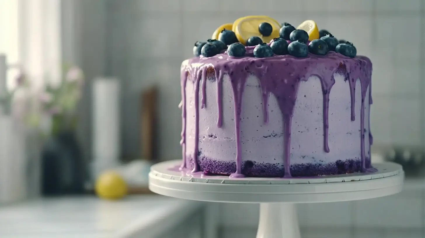 Blueberry Chiffon Cake