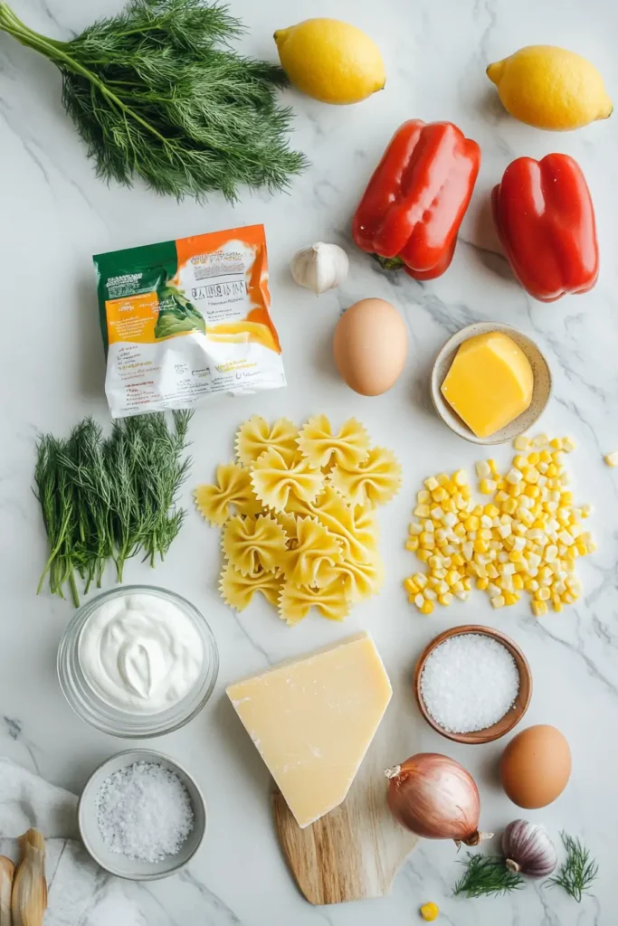 Creamy Dill Rainbow Pasta Salad