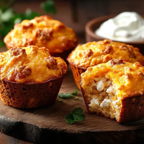 High Protein Muffins with Turkey & Cheddar