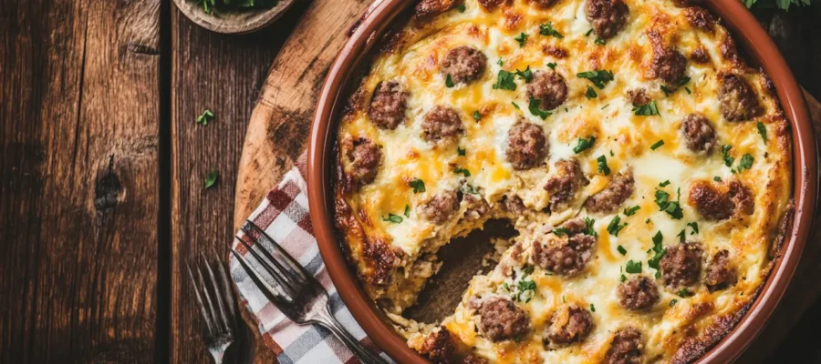 The Best Easy Sausage And Egg Casserole Recipe