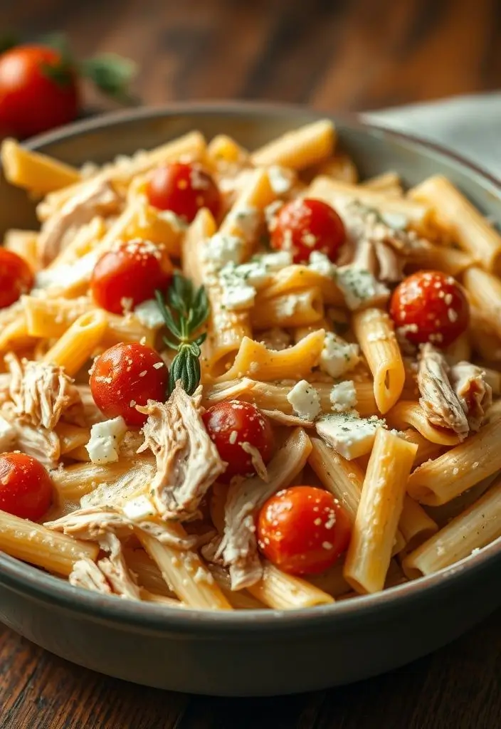 1. Baked Feta Pasta Chicken