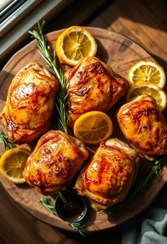 5-Ingredient Lemon Garlic Chicken Thighs