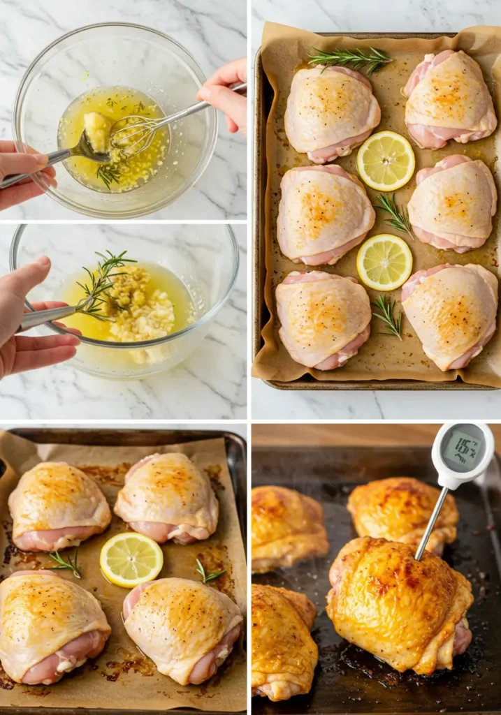 5-Ingredient Lemon Garlic Chicken Thighs