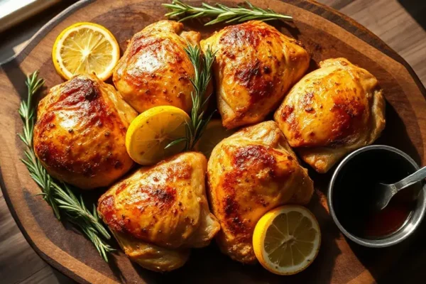 5-Ingredient Lemon Garlic Chicken Thighs
