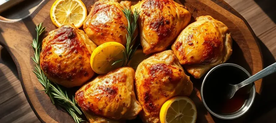 5-Ingredient Lemon Garlic Chicken Thighs