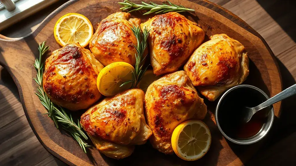 5-Ingredient Lemon Garlic Chicken Thighs