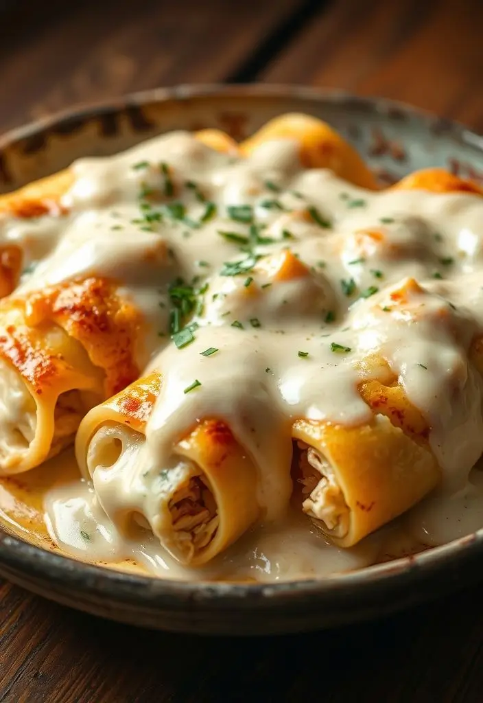 7. Chicken Alfredo Lasagna Roll-Ups