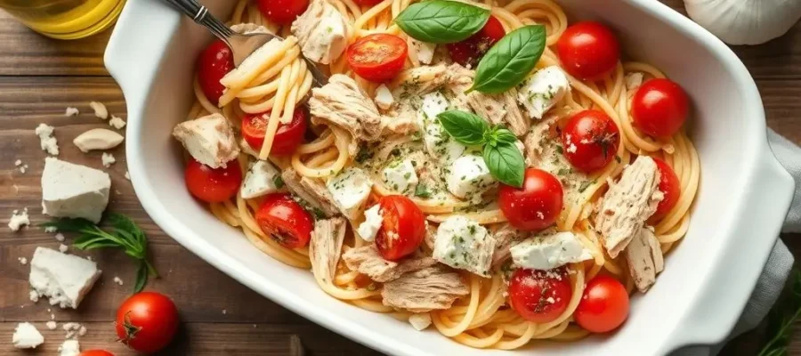 The Best Baked Feta Pasta Chicken Recipe