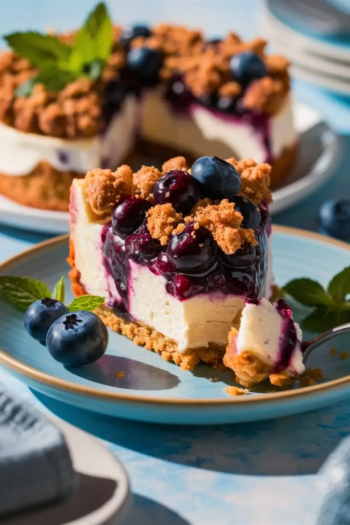 Blueberry Crumble Cheesecake