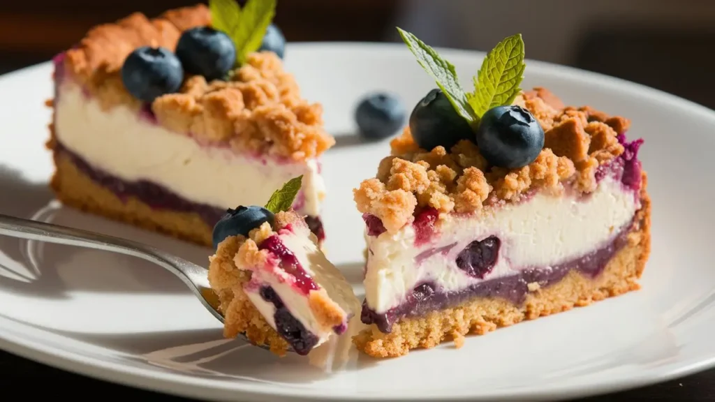 Blueberry Crumble Cheesecake