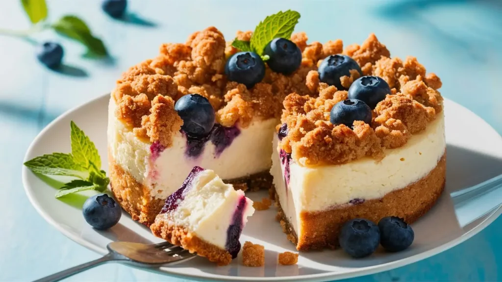 Blueberry Crumble Cheesecake