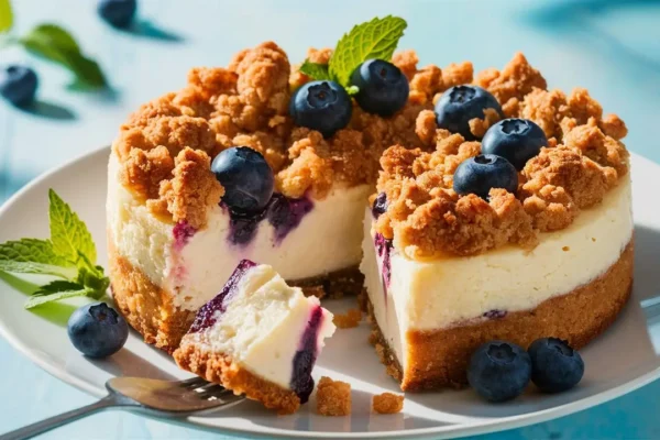 Ultimate Blueberry Crumble Cheesecake Recipe