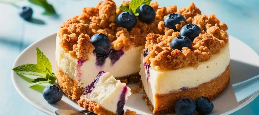 Ultimate Blueberry Crumble Cheesecake Recipe