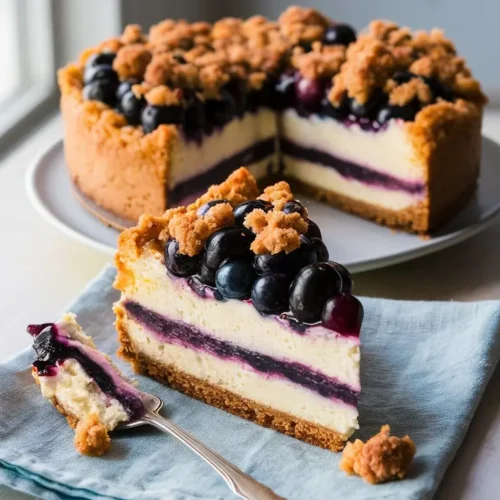 Blueberry Crumble Cheesecake