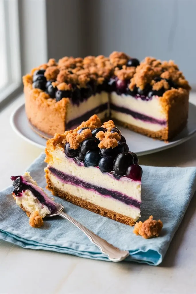 Blueberry Crumble Cheesecake