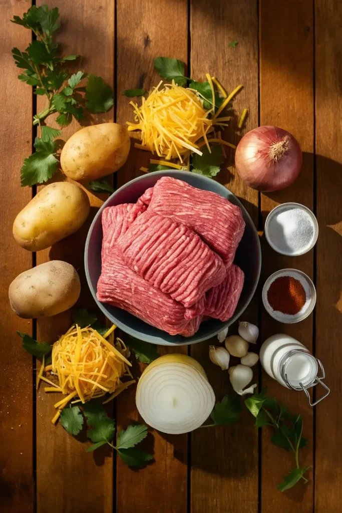 Cheesy Hamburger Potato Skillet