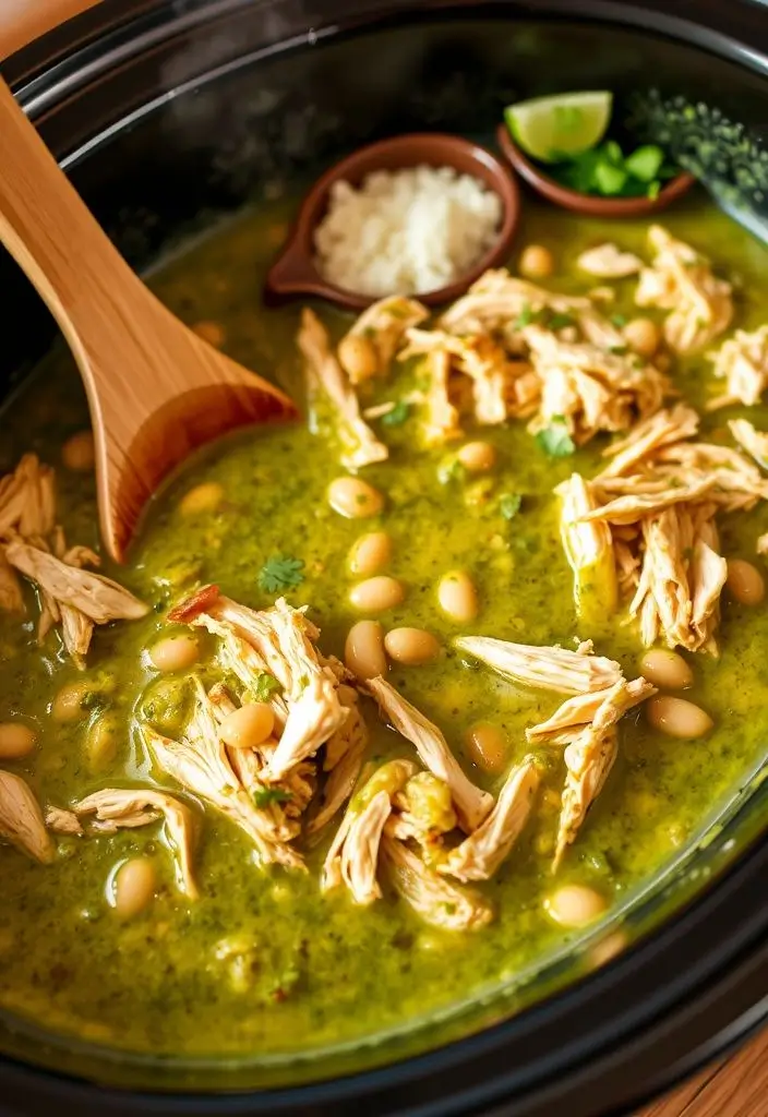 5-Ingredient Salsa Verde Slow Cooker Chicken