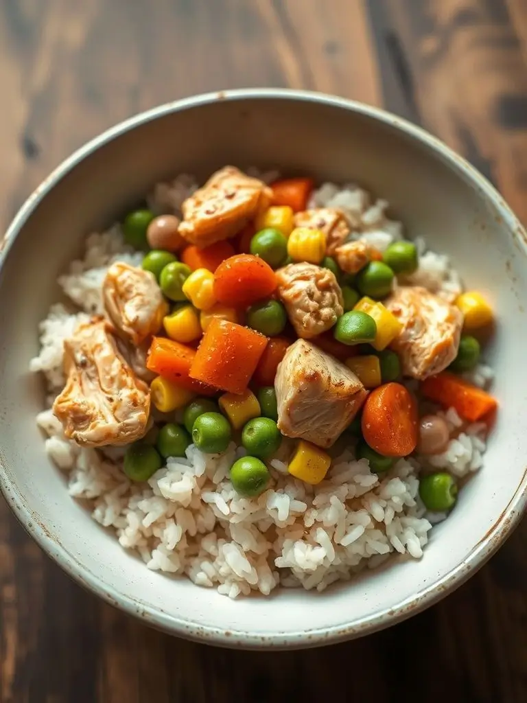 Chicken Recipes Chicken and Rice Comfort Bowl