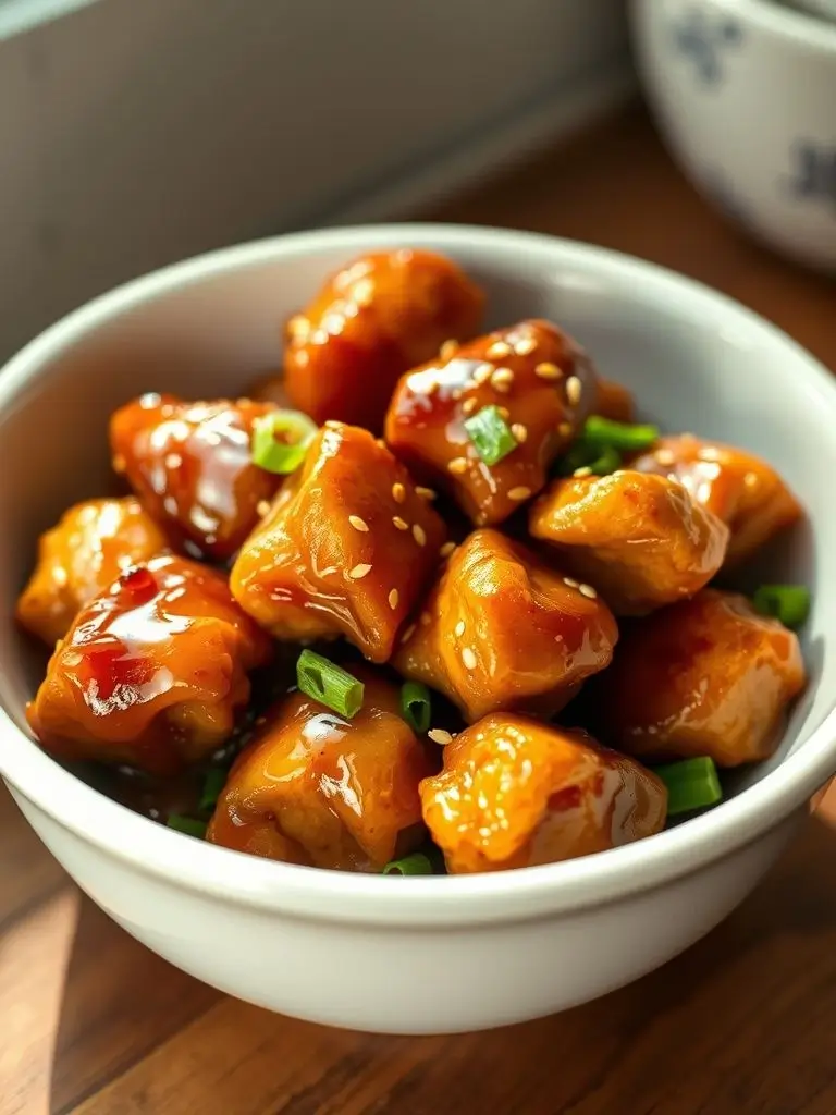 Chicken Recipes Sweet and Sticky Honey Garlic Chicken Bites