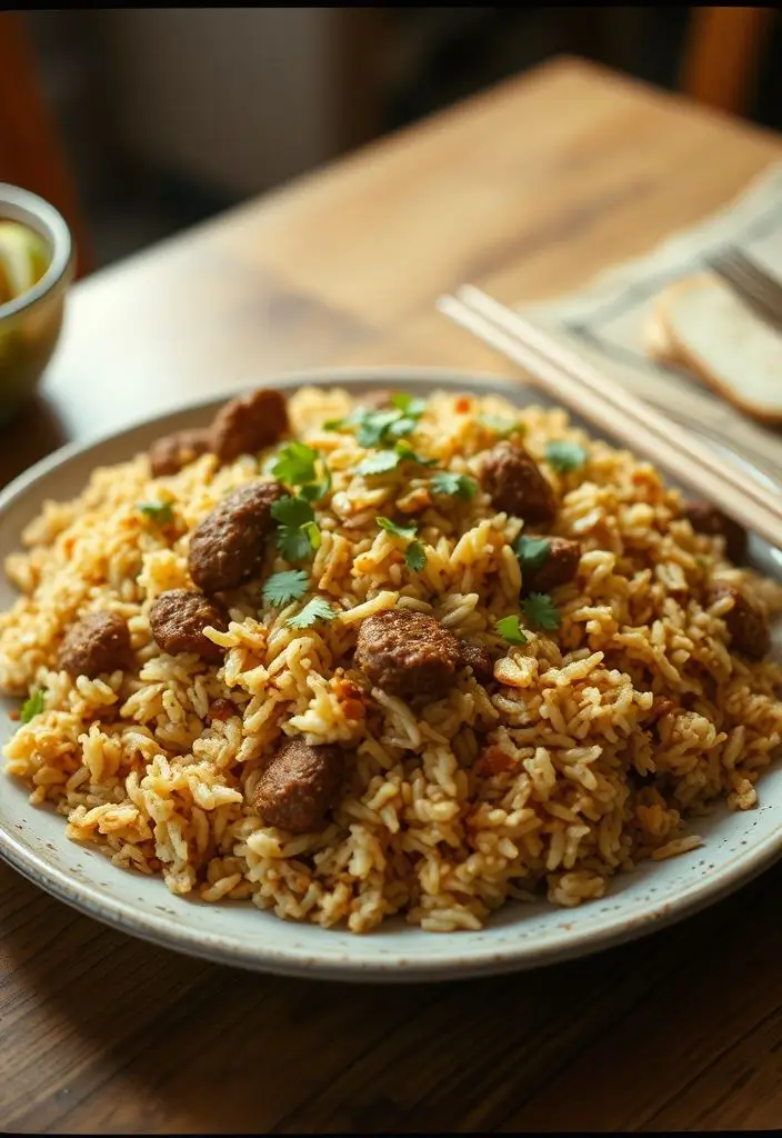 Hamburger Fried Rice Recipe