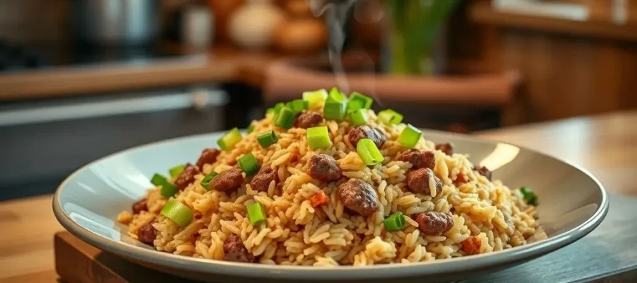 Easy Hamburger Fried Rice Recipe