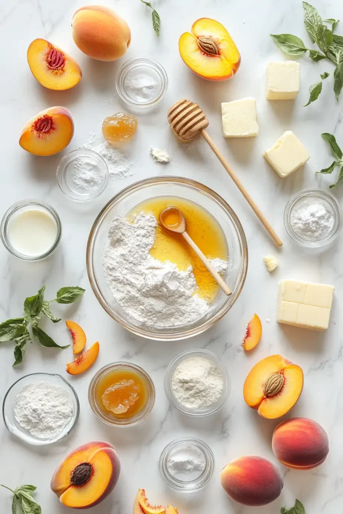 Honey Peach Cream Cheese Cupcakes