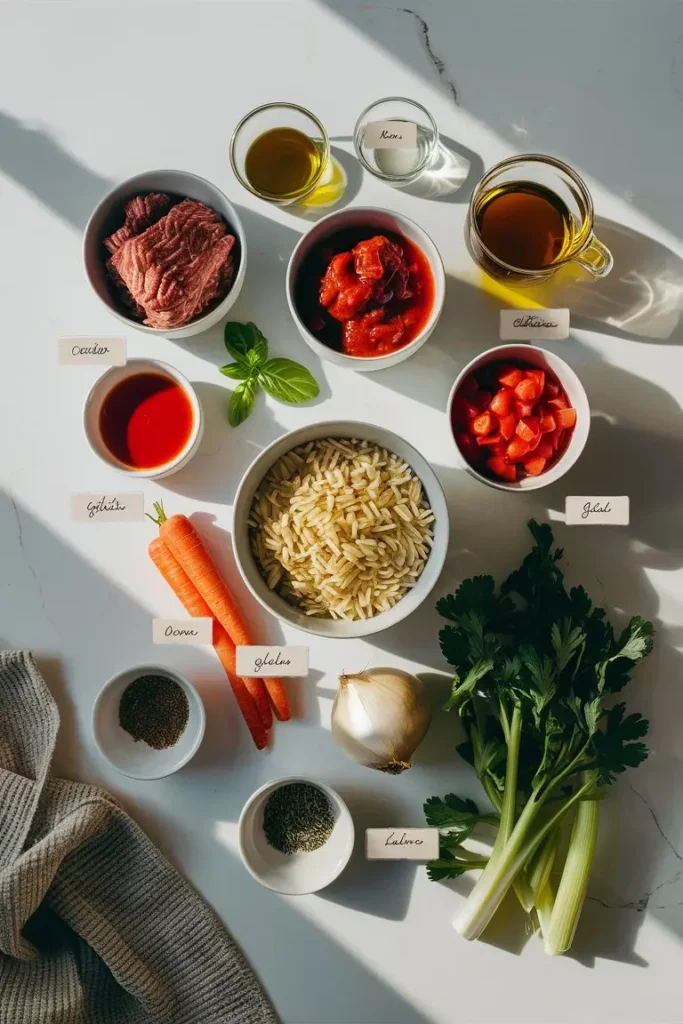 Italian Orzo and Hamburger Soup