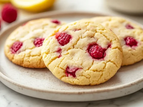 The Best Lemon Raspberry Cookies Recipe