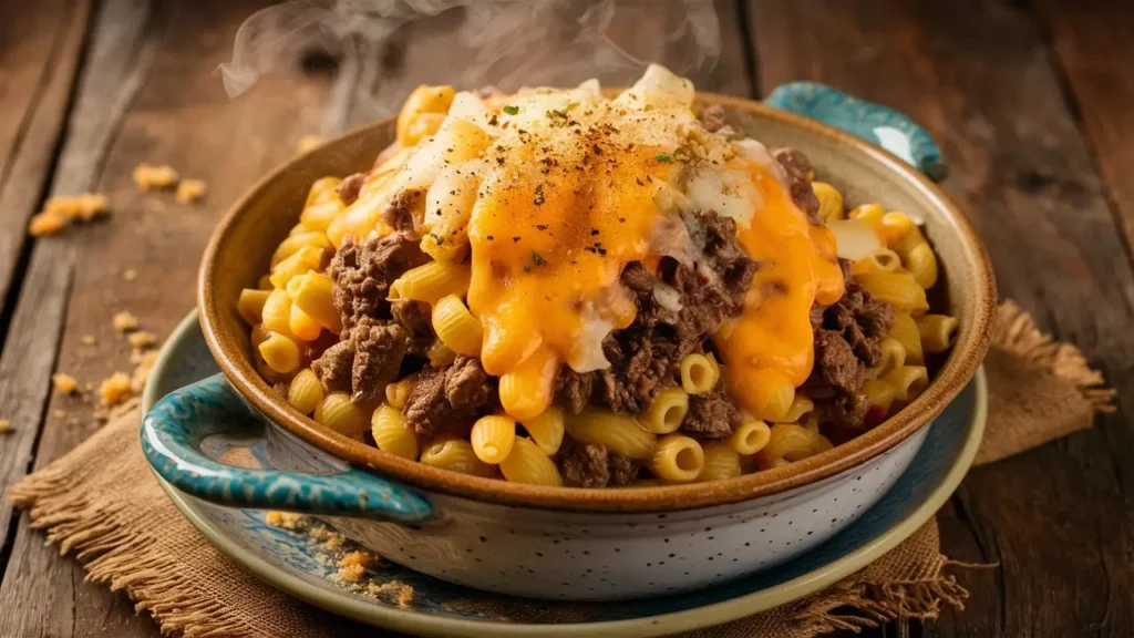 One-Pot Hamburger Mac And Cheese