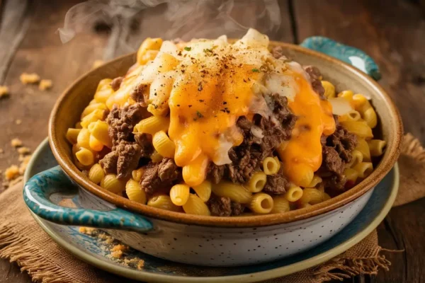 One-Pot Hamburger Mac And Cheese