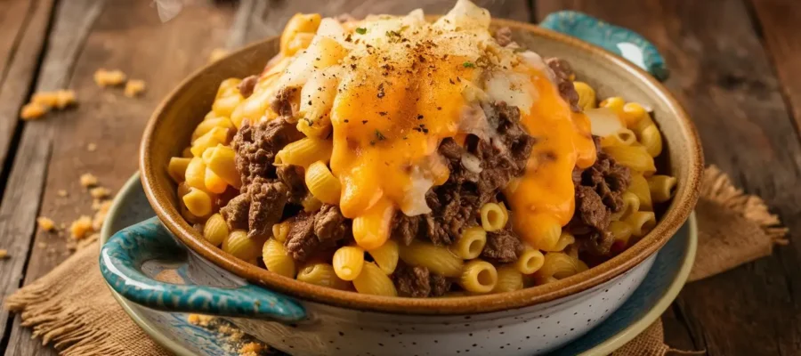 One-Pot Hamburger Mac And Cheese