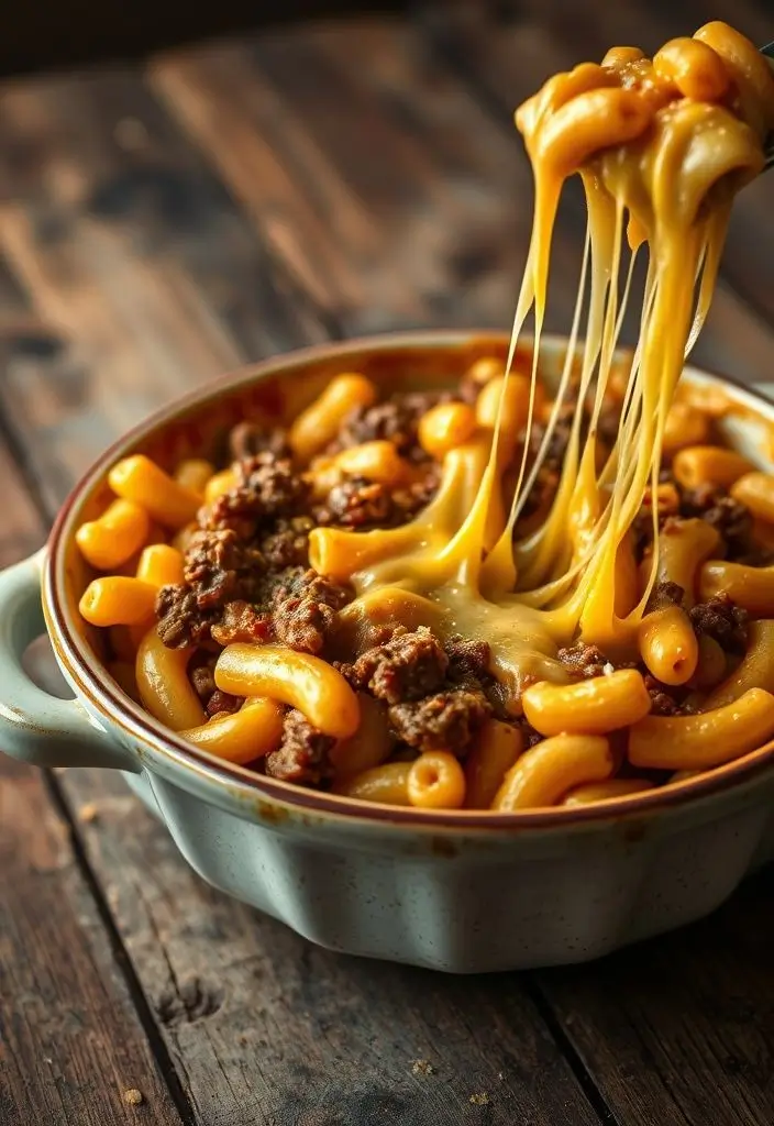 One-Pot Hamburger Mac And Cheese