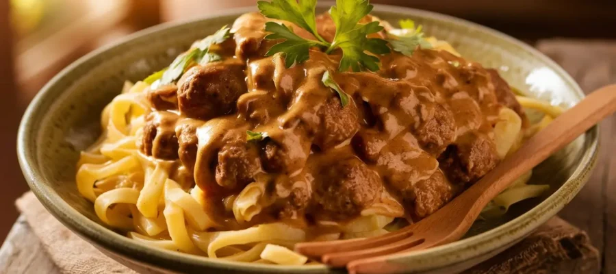 The Best Quick Hamburger Stroganoff Recipe