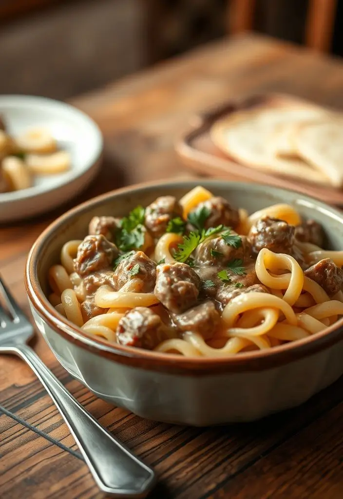 Quick Hamburger Stroganoff Recipe