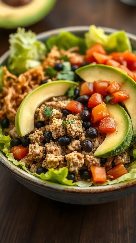 Low Calorie Dinner 14. Taco Salad Bowl