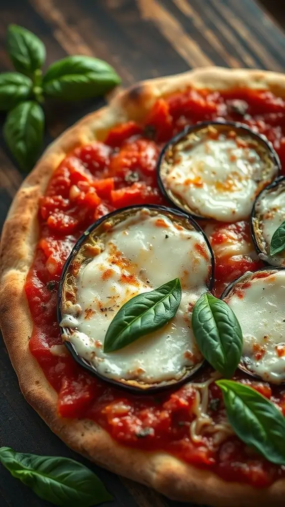 Low Calorie Dinner 17. Eggplant Pizza