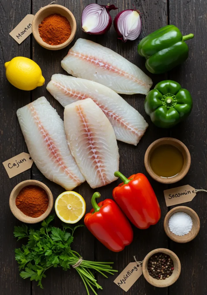 Cajun Fish with Peppers Recipe