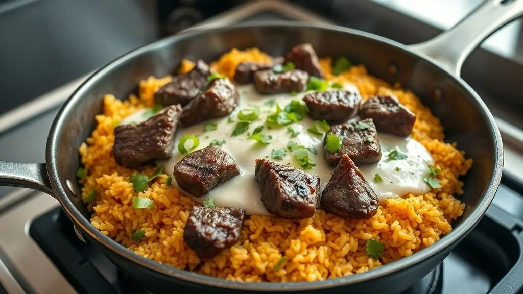 Cheese Steak & Rice