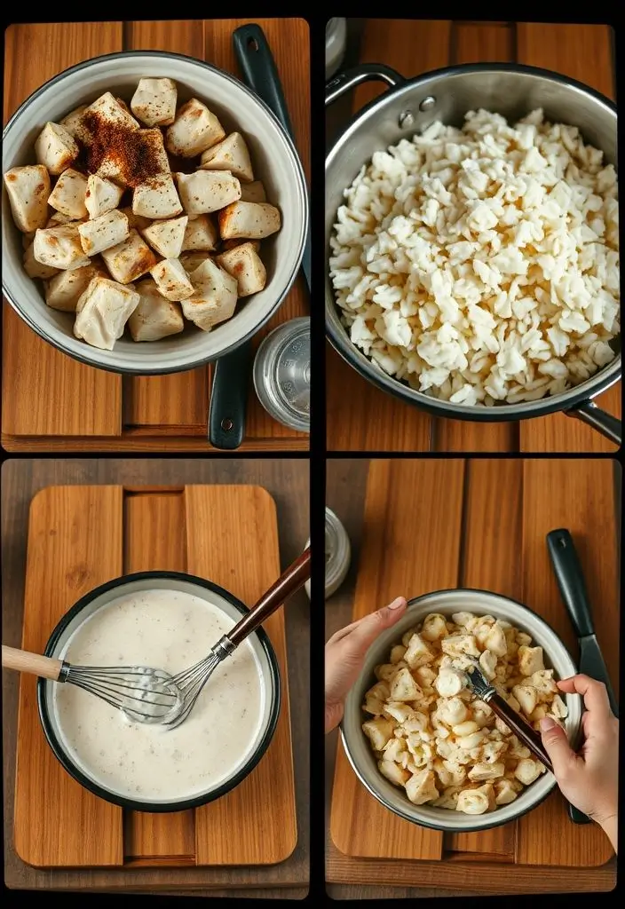 Chicken & Rice Bowls with Creamy Garlic Sauce