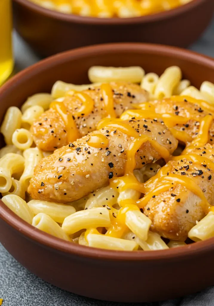 Creamy Honey Pepper Chicken Mac and Cheese