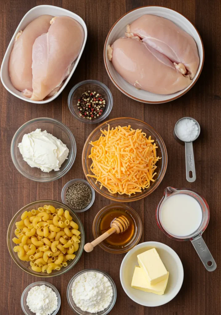 Creamy Honey Pepper Chicken Mac and Cheese