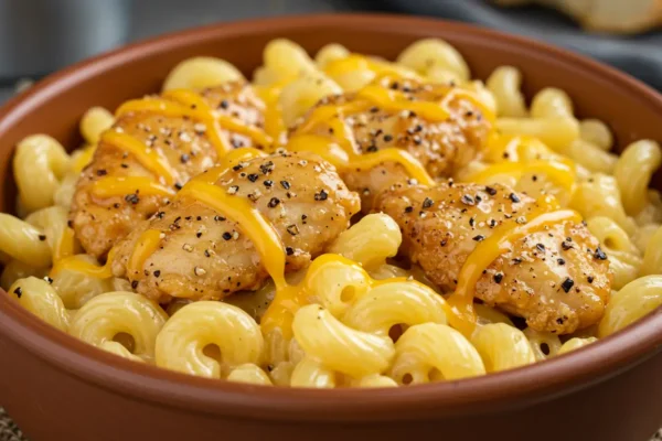 Creamy Honey Pepper Chicken Mac and Cheese Delight
