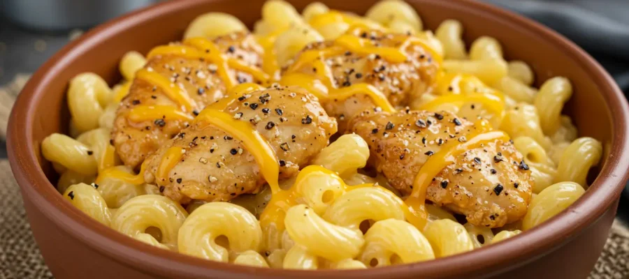 Creamy Honey Pepper Chicken Mac and Cheese Delight