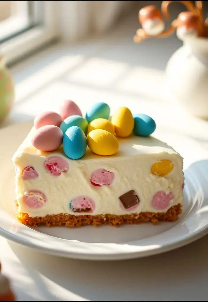 No Bake Mini Egg Cheesecake