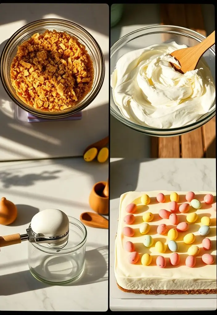 No Bake Mini Egg Cheesecake