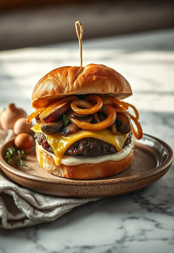 Recipe #4: Mushroom Swiss "Bistro" Burger
