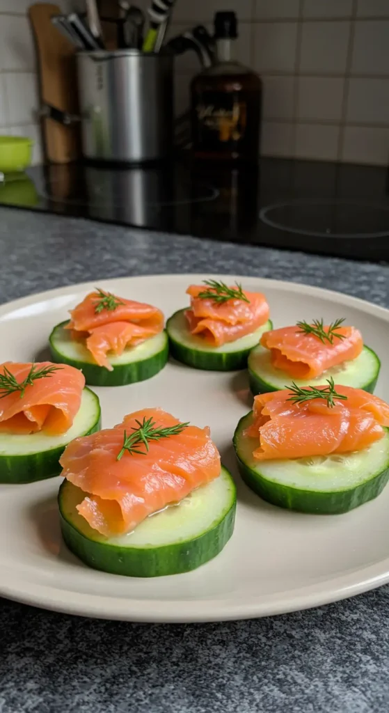 10. Smoked Salmon Cucumber Rounds